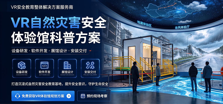 自然灾害VR应急演练系统｜地震、洪水、台风地质灾害科普方案