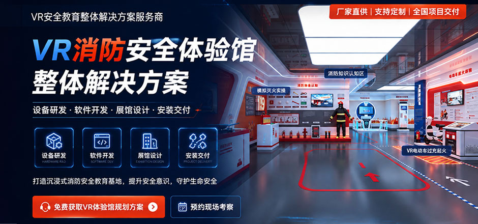 VR建筑消防体验馆建设方案、设备功能与场地布局指南